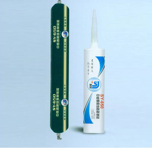 650 neutral transparent silicone sealant