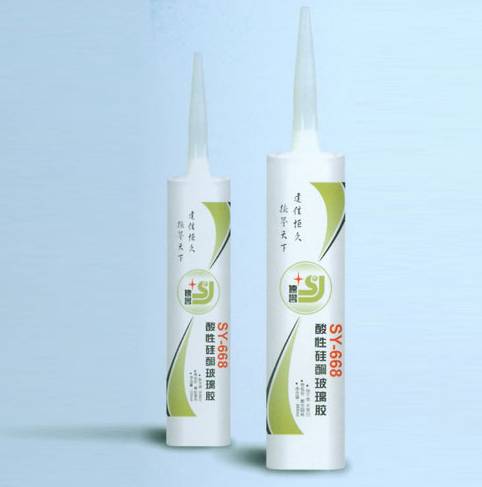 668 acid silicone glass glue