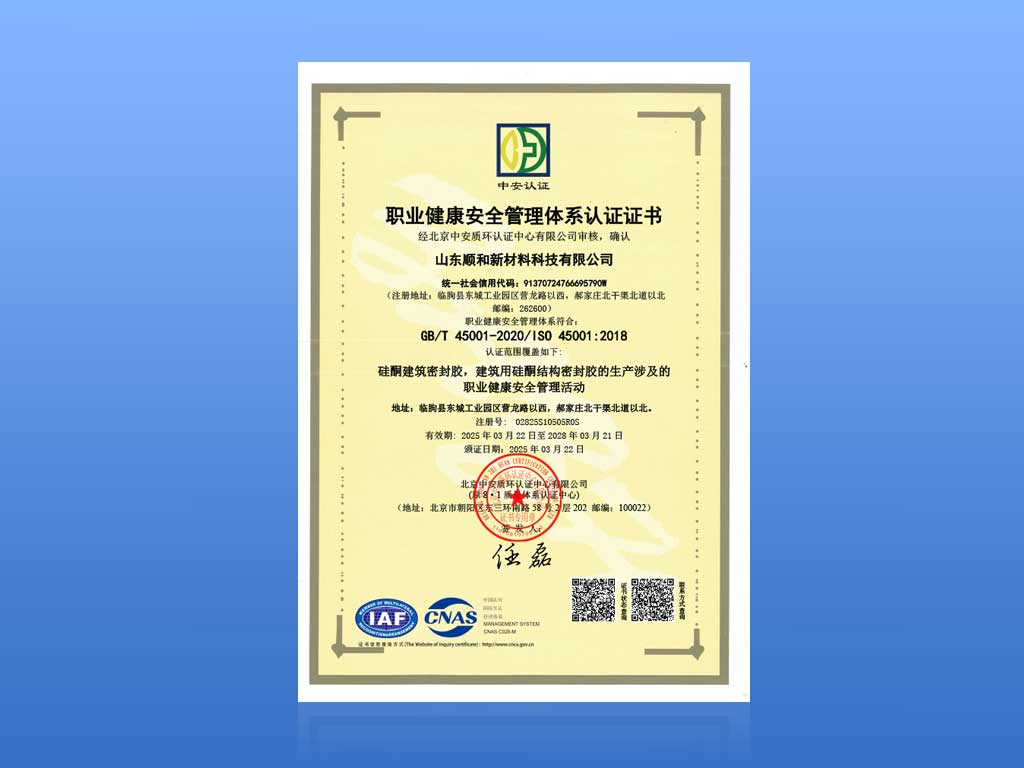 Occupational Health and Safety Management System Certification